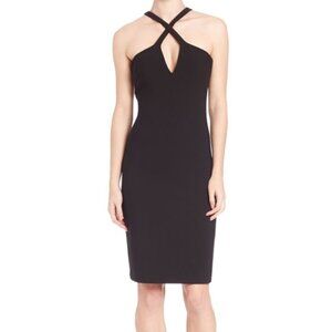 Likely Black Halter Cocktail Dress with cutout in front Size 4